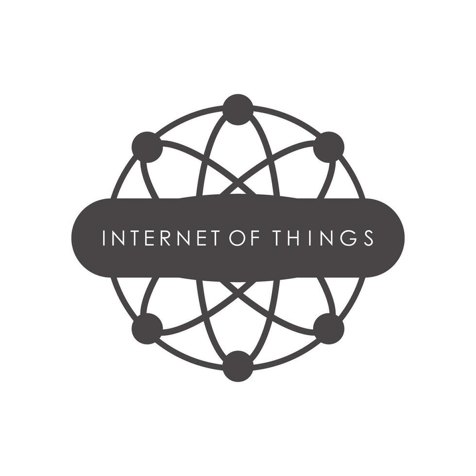 Internet von Dinge Emblem. iot Konzept. Vektor. vektor