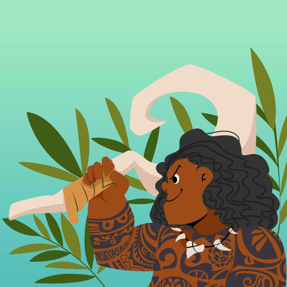 Maui Moana Illustration Design vektor