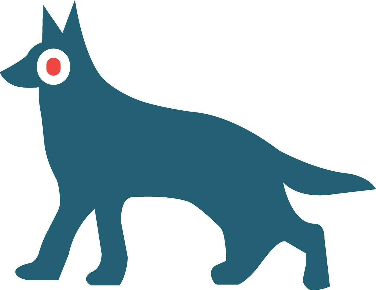 hund glyf två Färg ikon för personlig och kommersiell använda sig av. vektor