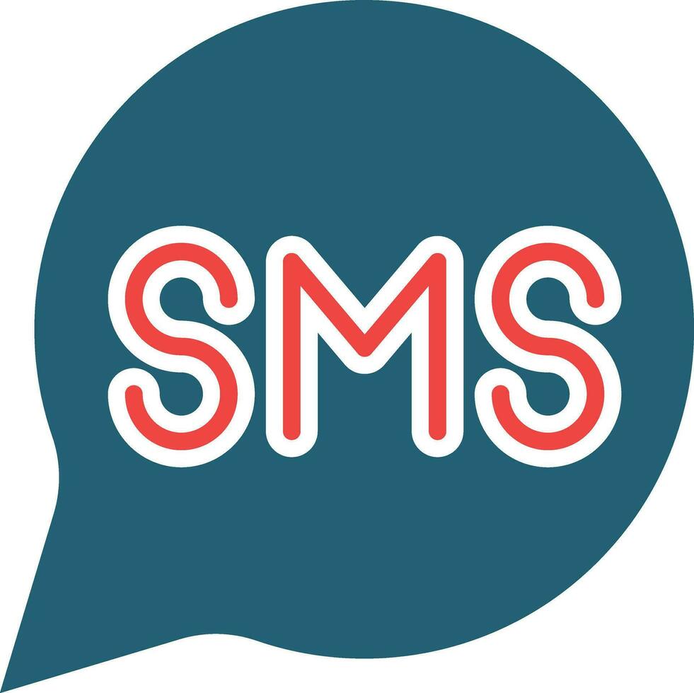 SMS Glyphe zwei Farbe Symbol zum persönlich und kommerziell verwenden. vektor