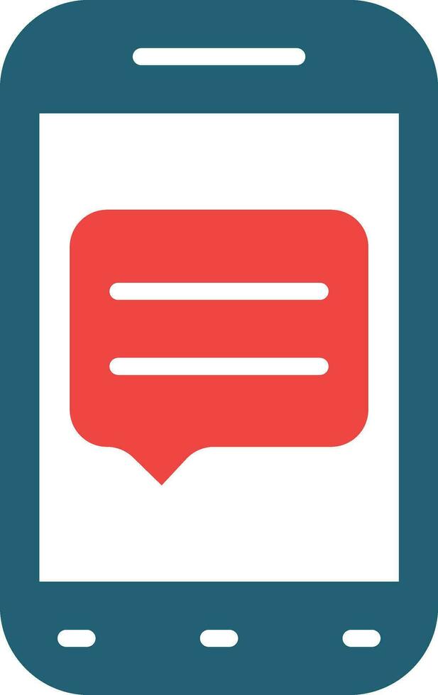 SMS Glyphe zwei Farbe Symbol zum persönlich und kommerziell verwenden. vektor