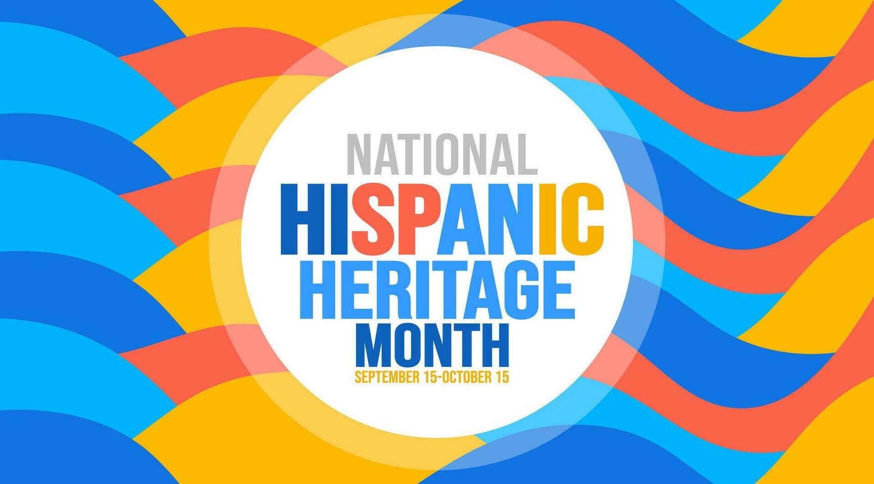 nationell latinamerikan arv månad firande färgrik bakgrund, typografi, baner, plakat, kort, och affisch design mall. är årligen berömd från september 15 till oktober 15 i de usa. vektor