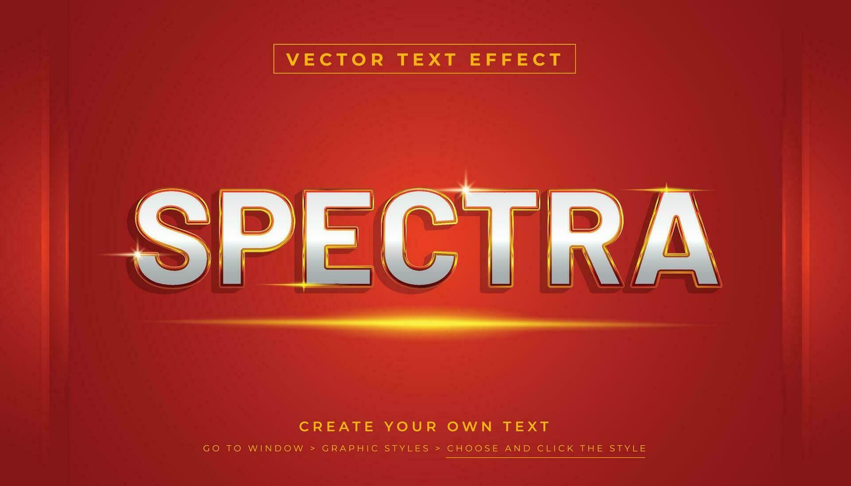 editierbar Vektor 3d Besondere Verkauf Spektren Text Wirkung. Weiß Gold Text Grafik Stil auf rot Hintergrund