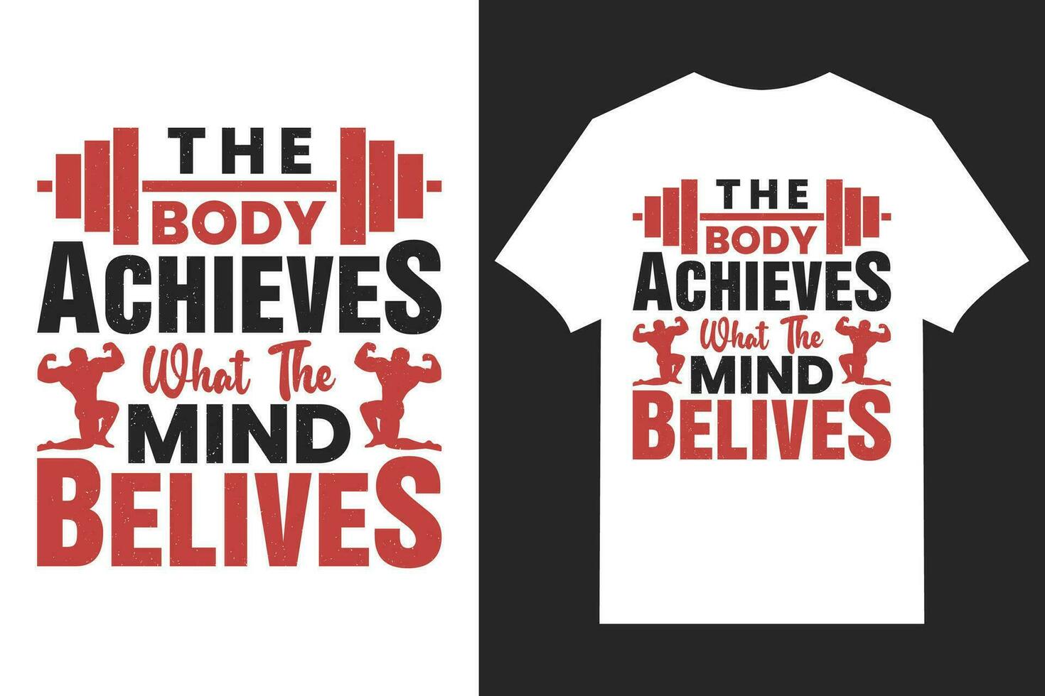 Fitness-T-Shirt-Design vektor