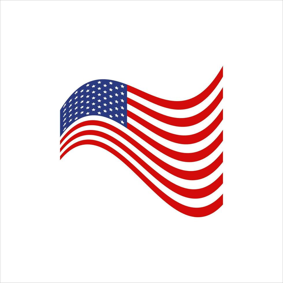 amerikanisch Flagge, patriotisch Symbol von das USA, Vektor Illustration von isoliert