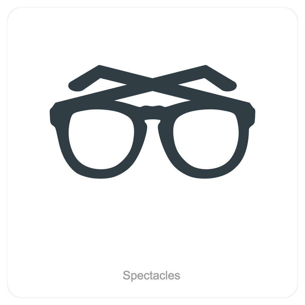 glasögon och glasögon ikon begrepp vektor
