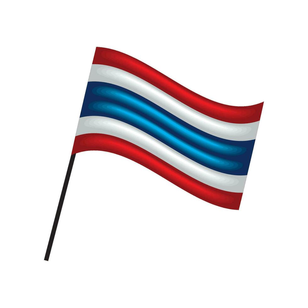 thailand nationell flagga ikon vektor stil