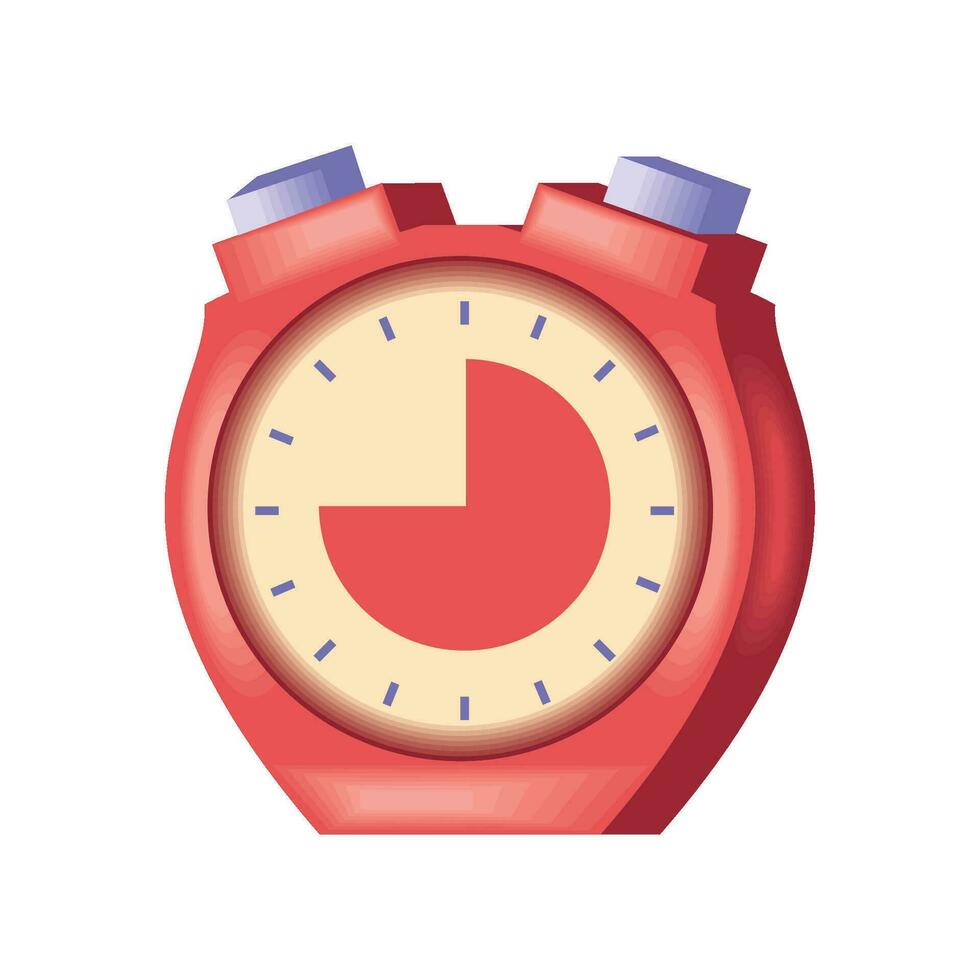 Chronometer Timer Symbol Weiß Hintergrund vektor