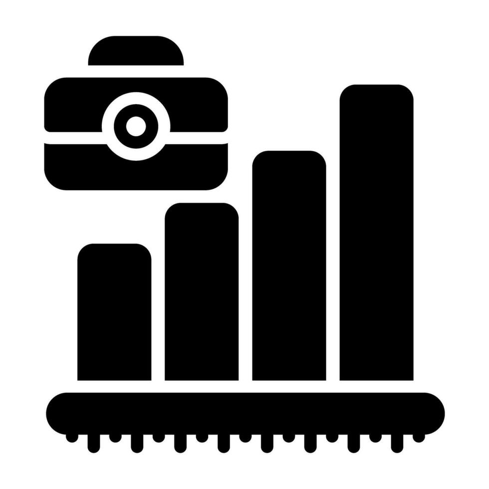 Aktentasche mit Diagramm Vektor Symbol