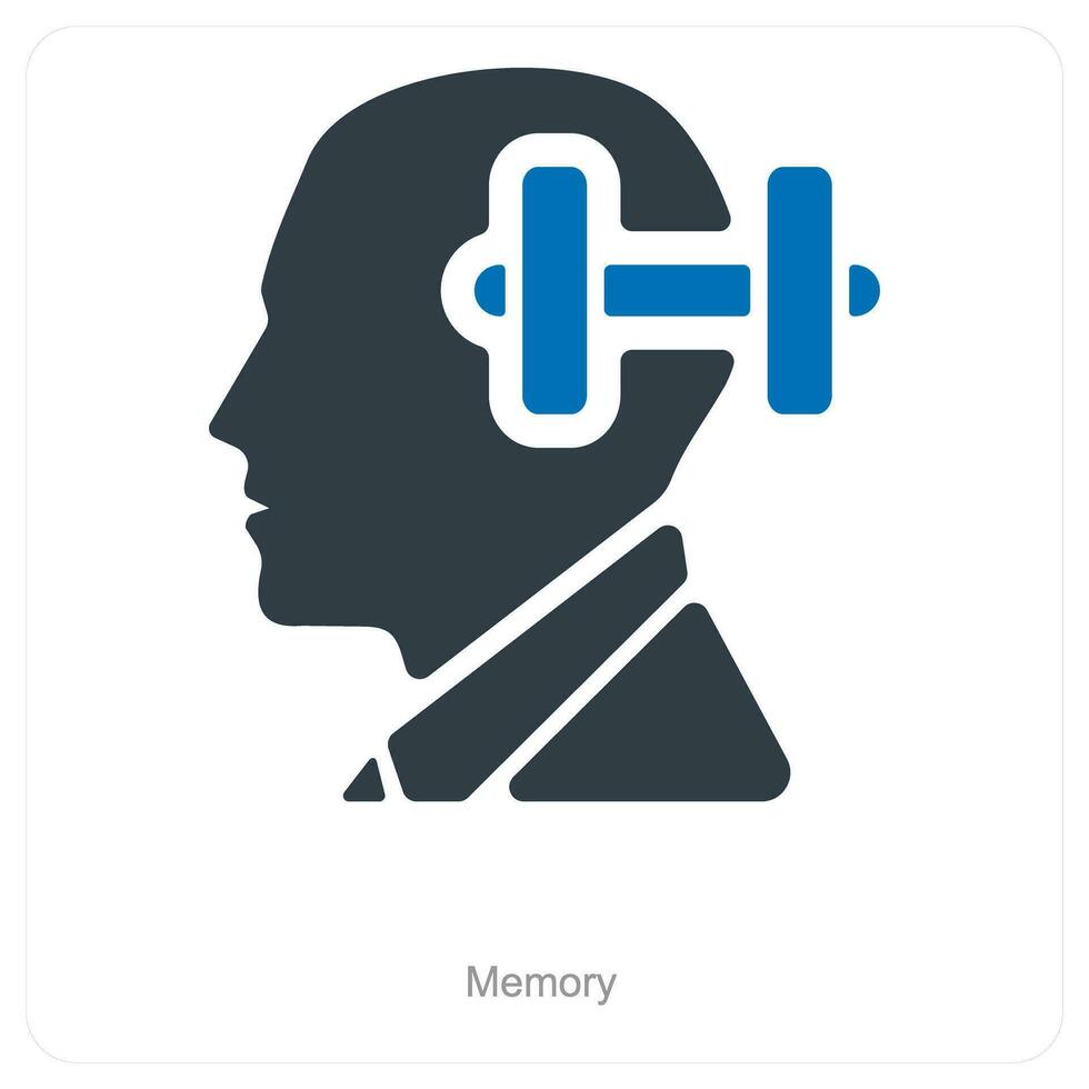 Erinnerung und Gehirn Energie Symbol Konzept vektor