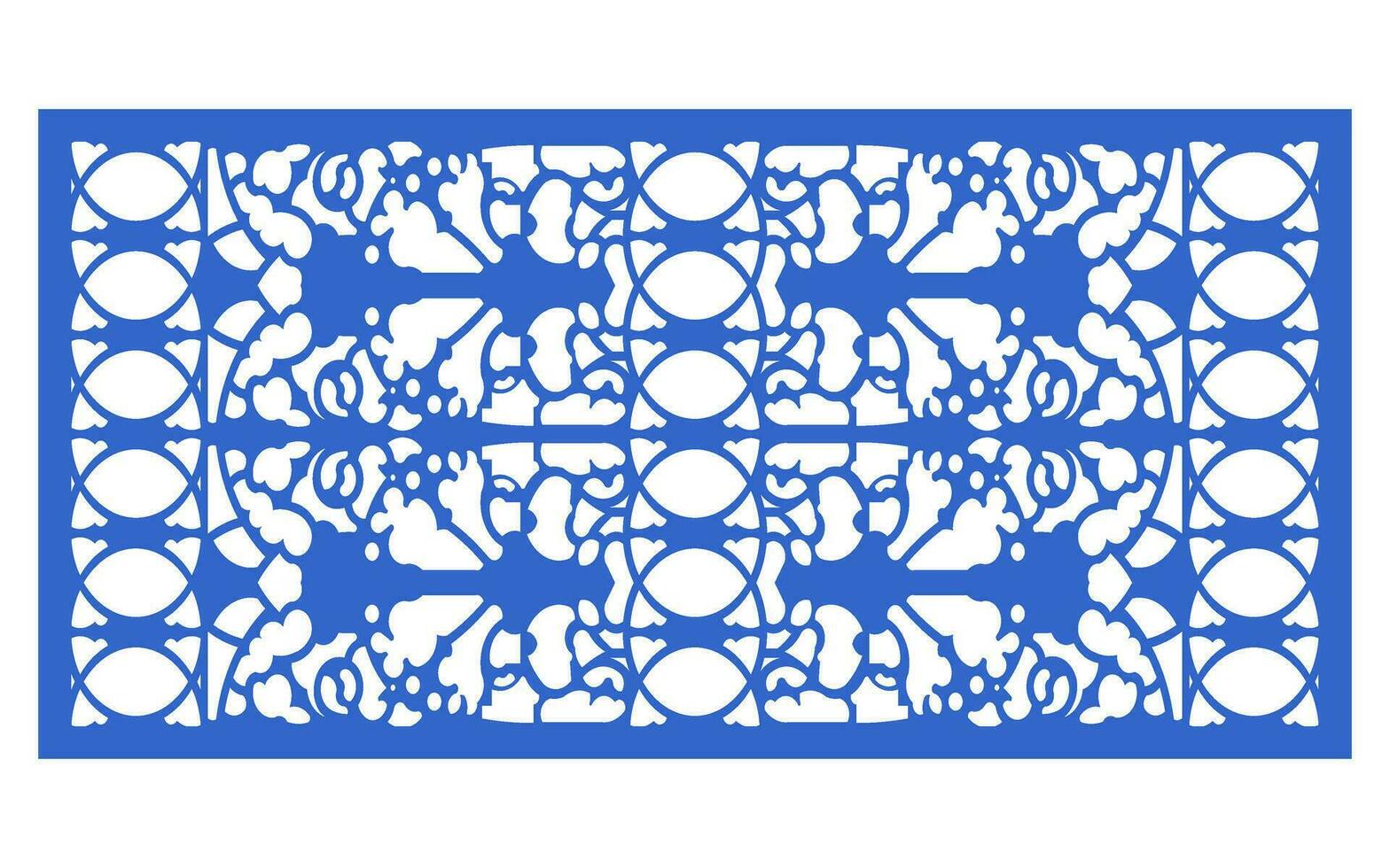 dekorative Blumenmuster, geometrische Vorlage für CNC-Laserschneiden vektor