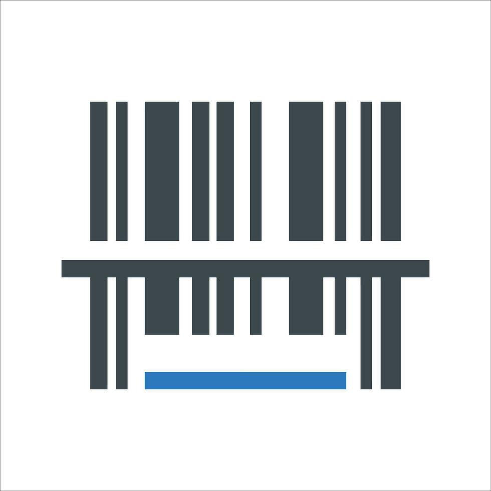 Barcode Scanner Symbol. Vektor und Glyphe