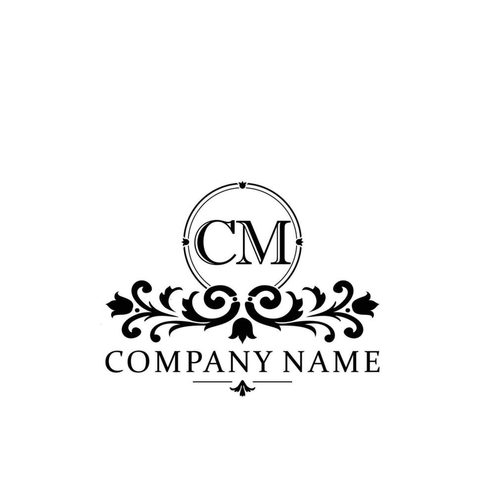 Initiale Brief cm einfach und elegant Monogramm Design Vorlage Logo vektor