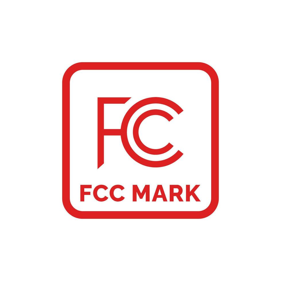 fcc förpackning mark ikon symbol vektor