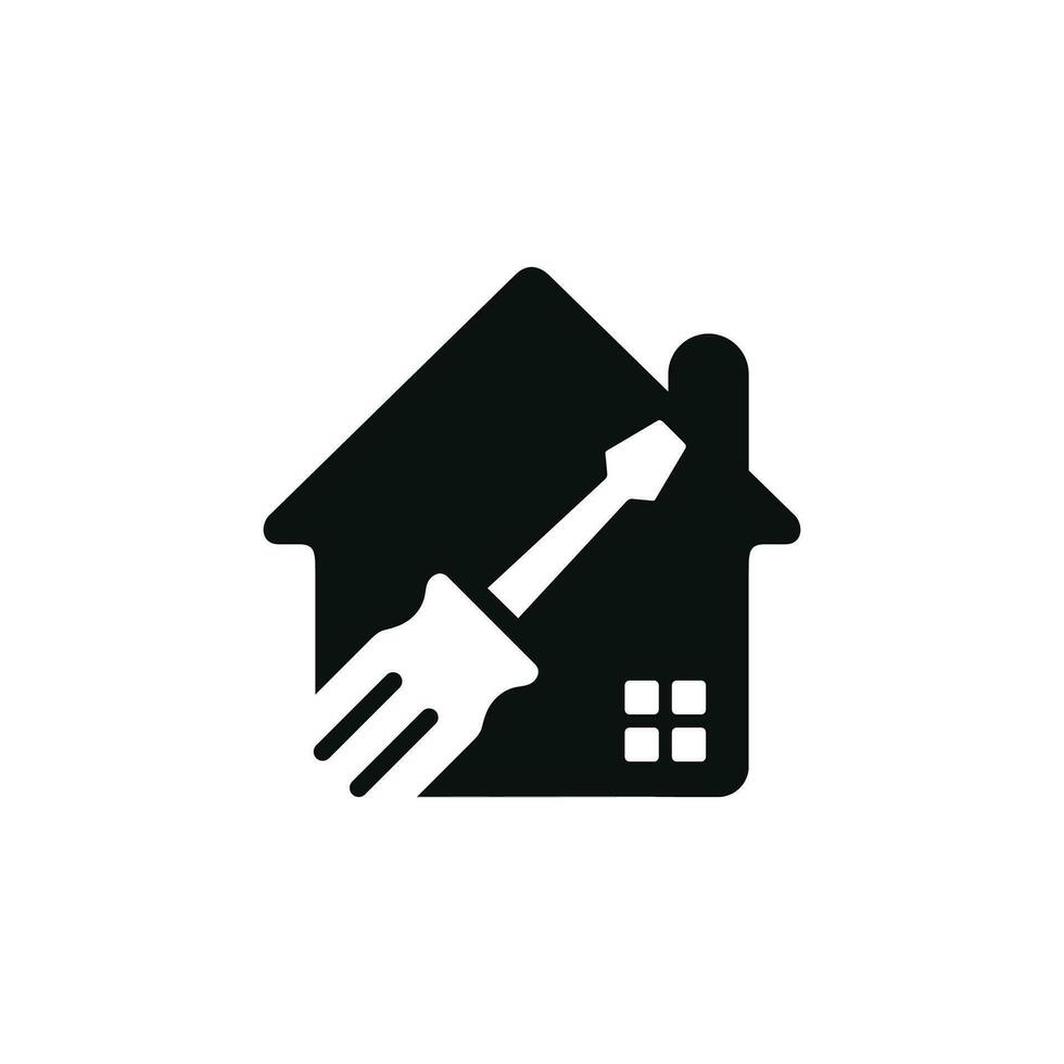 Zuhause Reparatur Symbol isoliert auf Weiß Hintergrund vektor