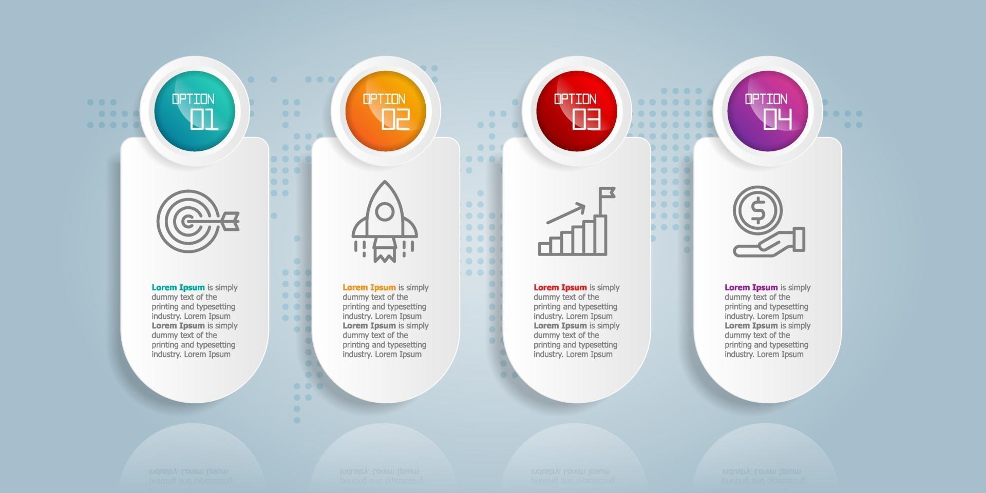 abstrakt flikfält horisontell infographics presentation vektor