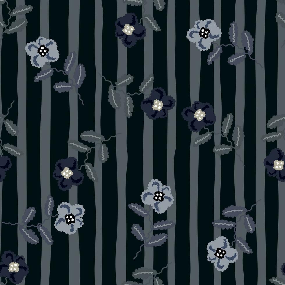 klein Blume nahtlos Muster. abstrakt Blumen- Ornament. einfach botanisch Hintergrund. vektor