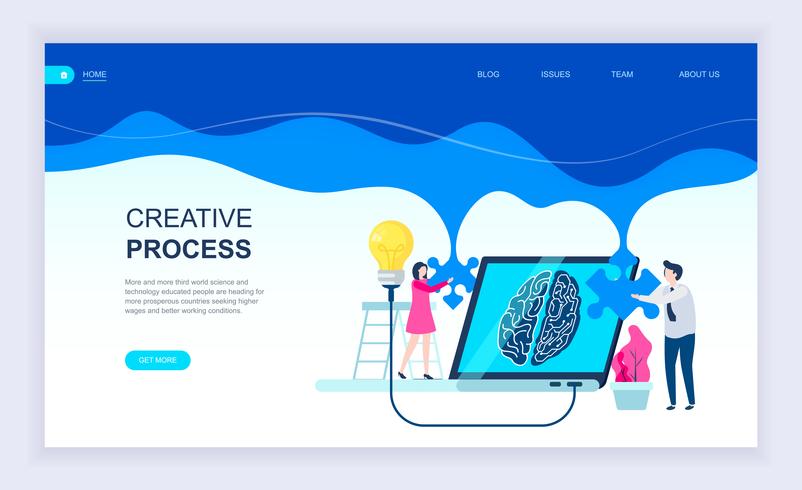 Modernt plattdesign koncept för Creative Process vektor