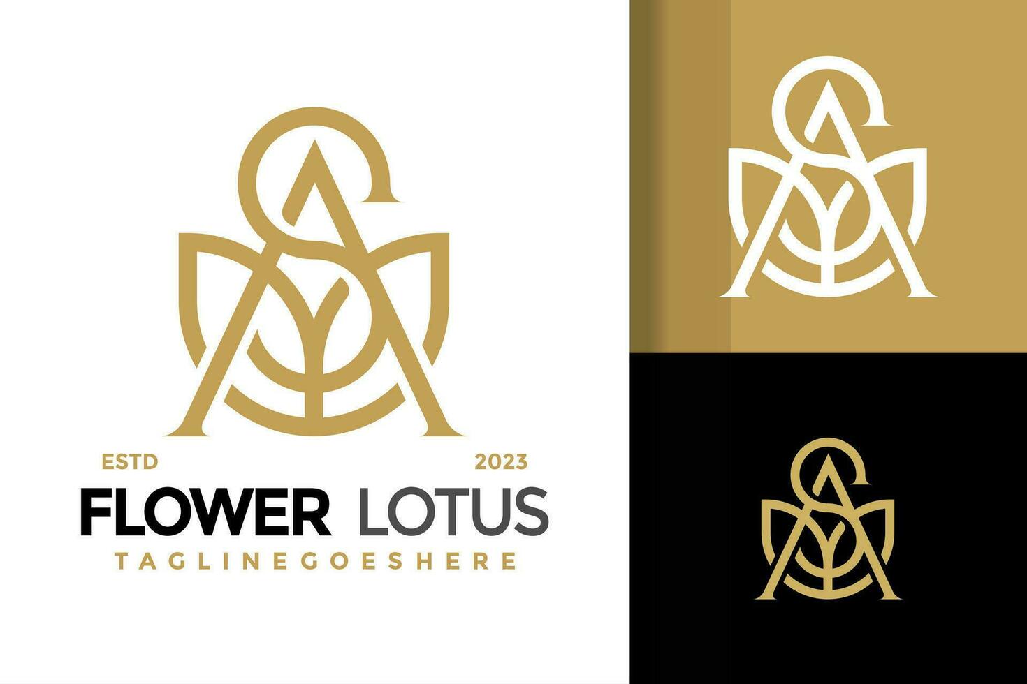 Brief ein und s Lotus Blume Logo Design Vektor Symbol Symbol Illustration