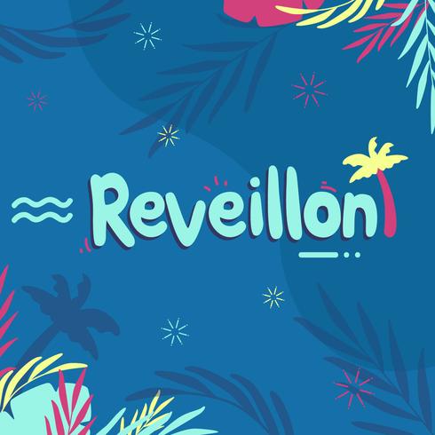 Reveillon-Typografie-Vektor vektor