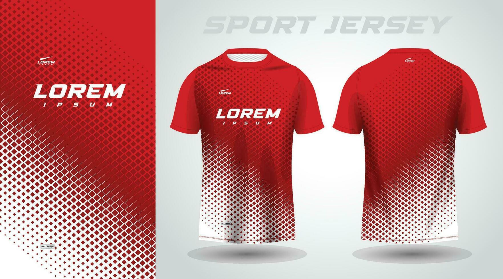 röd t-shirt sporttröja design vektor