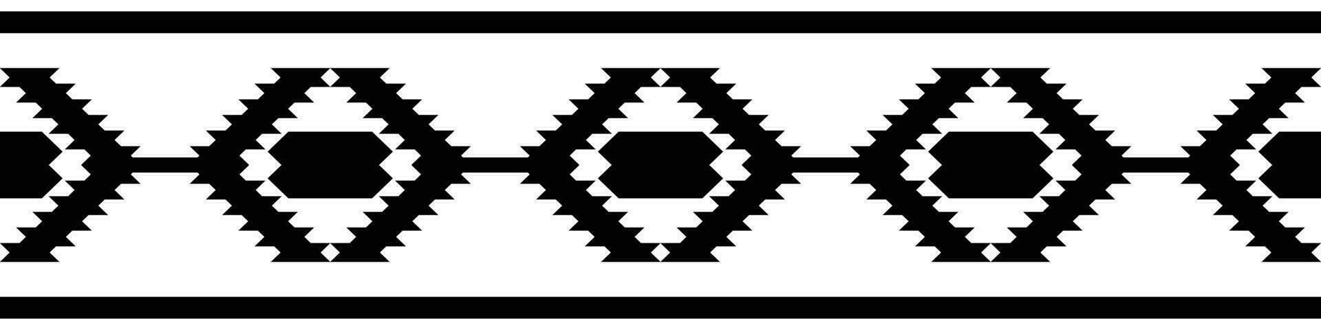 nahtlos geometrisch Grenze. polynesisch Handgelenk Tätowierungen schwarz Armband Muster. traditionell Maori Design zum Erstellen Vorlagen und Drucken Muster. vektor