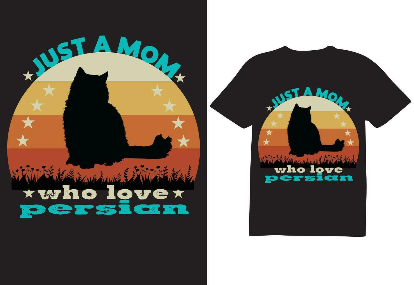 gerade ein Mama Katze T-Shirt Design vektor