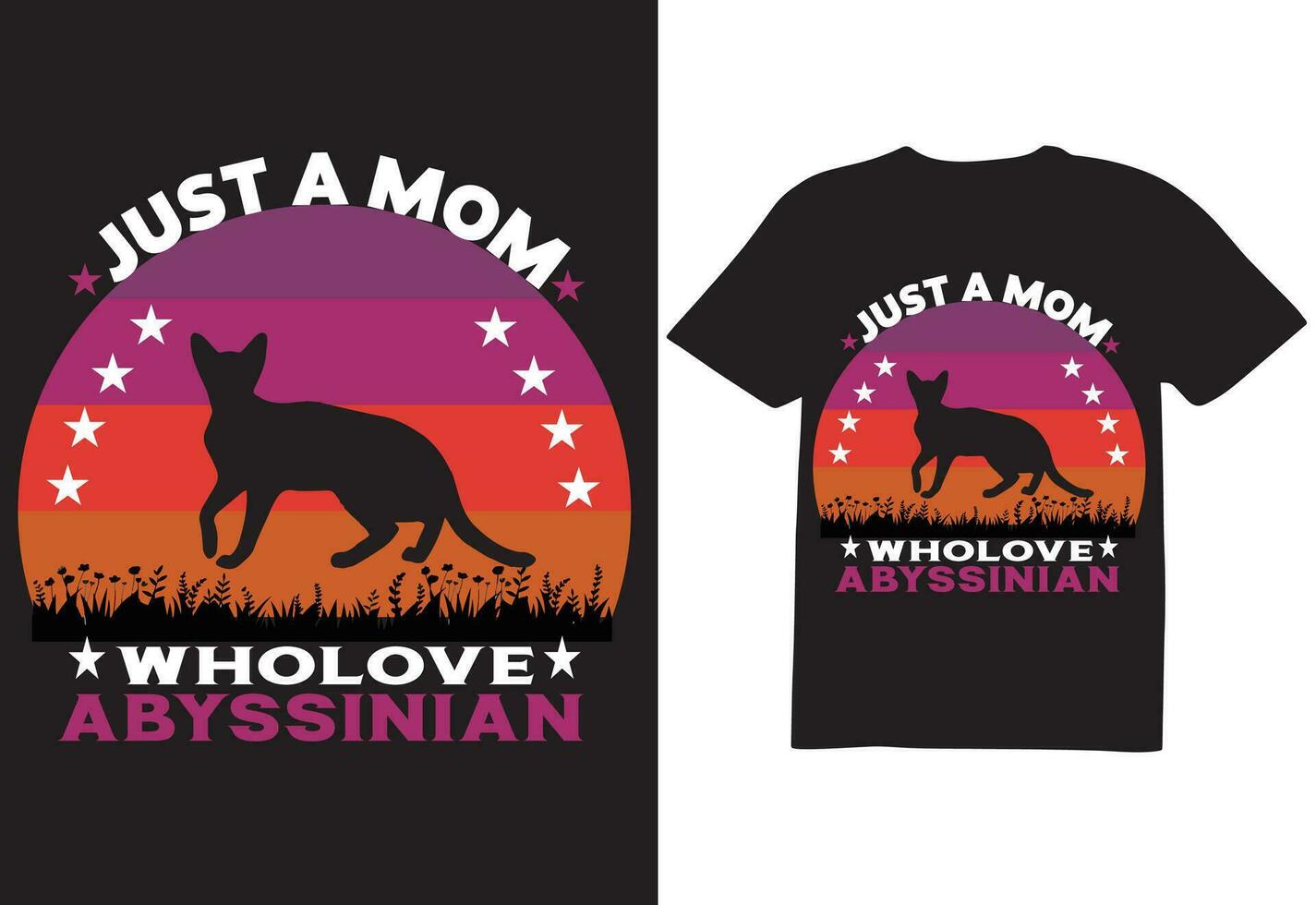 gerade ein Mama Katze T-Shirt Design vektor