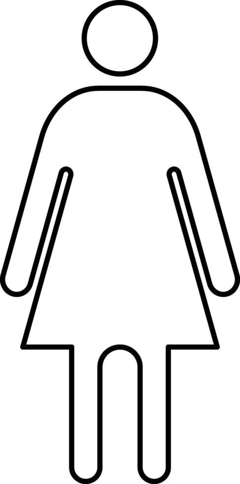 kvinna ikon symbol . kvinna tecken vektor isolerat på vit bakgrund