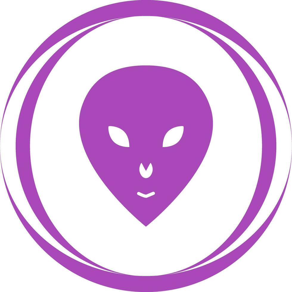 Alien-Gesichtsvektor-Symbol vektor