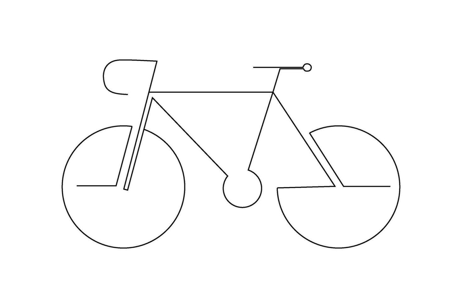 kontinuerlig linje tävlings cykel vektor illustration