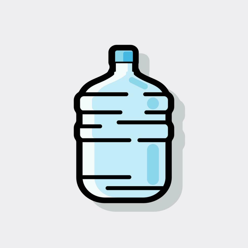 gallon av vatten platt ikon logotyp design vektor