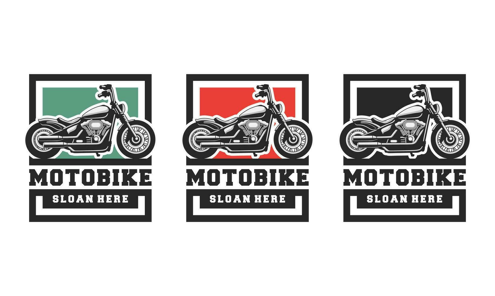 Motorrad Verein Logo Design Vektor. Motorrad Logo Illustration isoliert. vektor