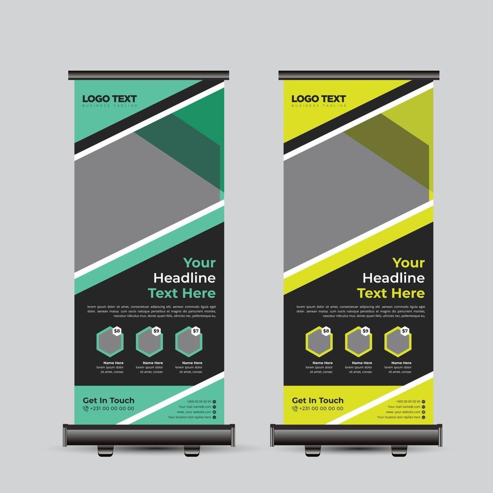 Fast Food Roll-Up-Banner-Design vektor