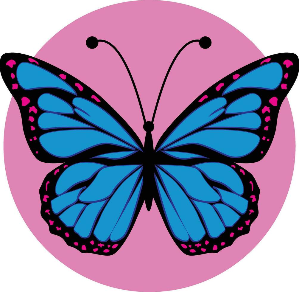 schön Vektor isoliert Blau Schmetterling Illustration