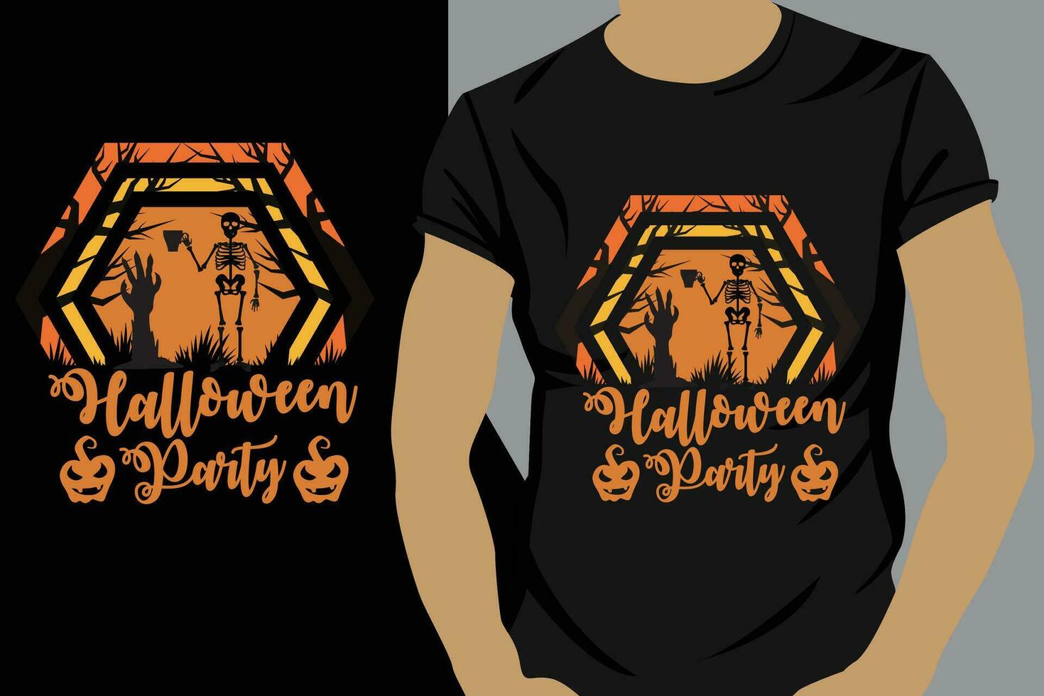 halloween fest t-shirt design vektor