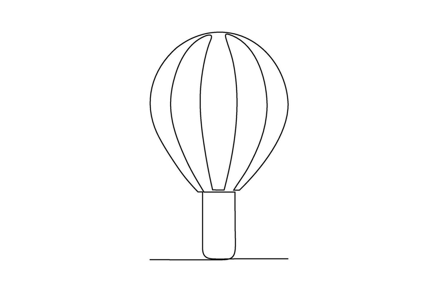 heiß Luft Ballon kontinuierlich Linie Vektor Illustration