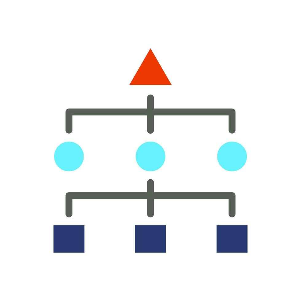 organisation förvaltning hierarkisk ikon vektor illustration isolerat på vit bakgrund