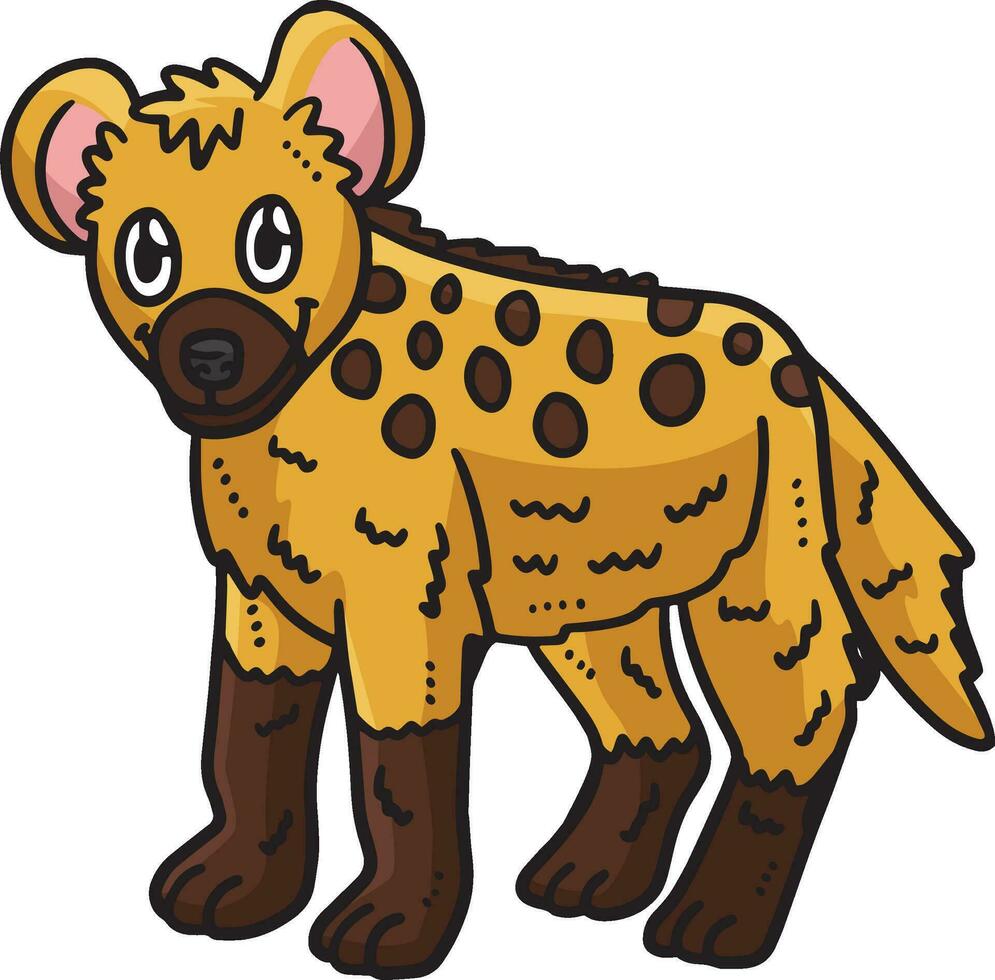 bebis hyena tecknad serie färgad ClipArt illustration vektor