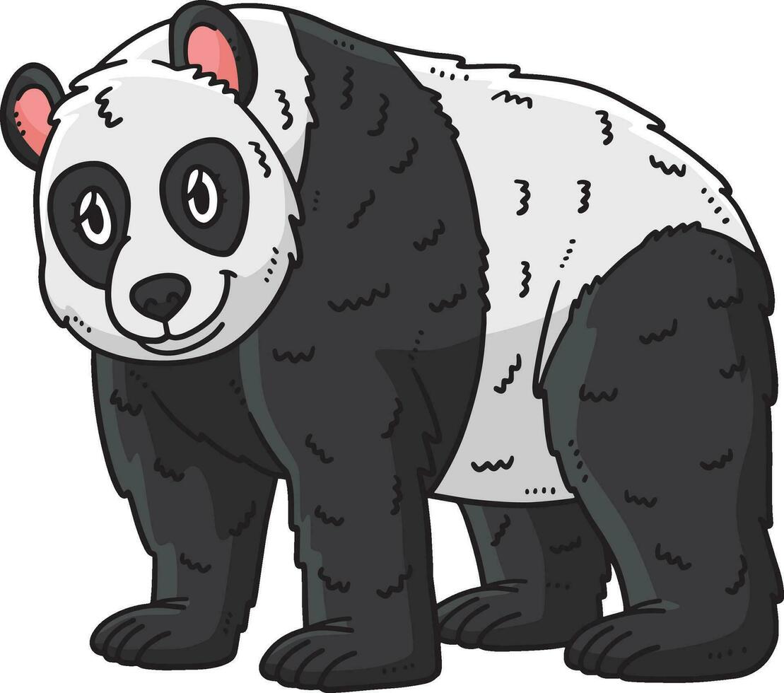 mor panda tecknad serie färgad ClipArt illustration vektor