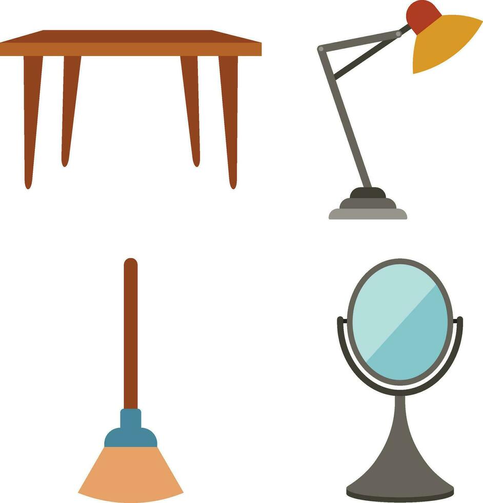 Zuhause Möbel. enthält Symbole eine solche wie Stühle, Tische, Sofas, Schränke, Lampen, Lager Systeme, und andere.vektor Illustration. vektor