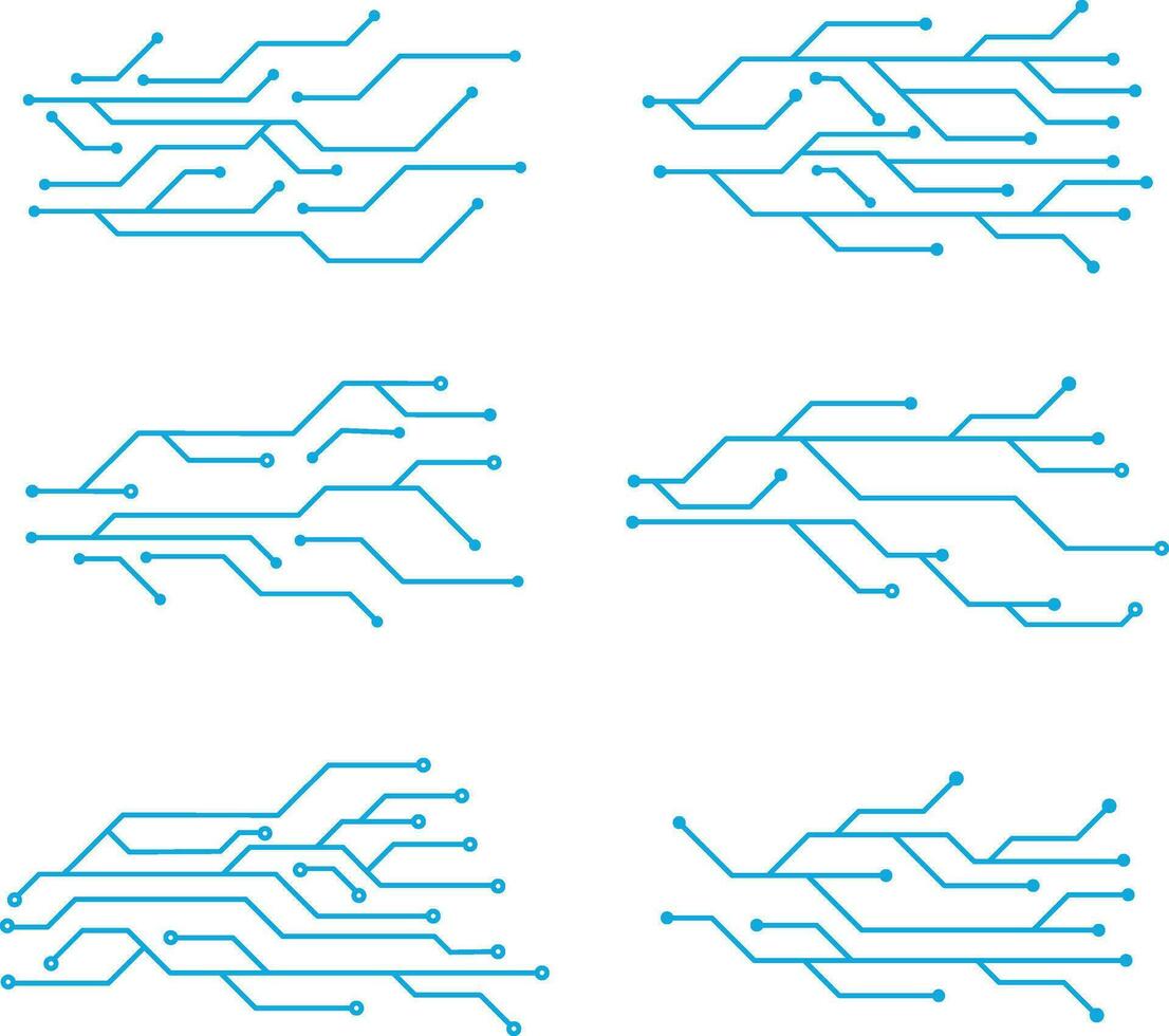 Schaltkreis Tafel futuristisch Illustration. Schaltkreis Tafel mit verschiedene Technologie Elemente. Schaltkreis Tafel Muster zum Technologie Hintergrund. Vektor Illustration