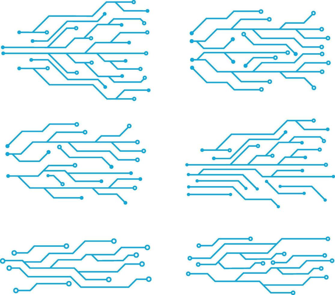 Schaltkreis Tafel futuristisch Illustration. Schaltkreis Tafel mit verschiedene Technologie Elemente. Schaltkreis Tafel Muster zum Technologie Hintergrund. Vektor Illustration