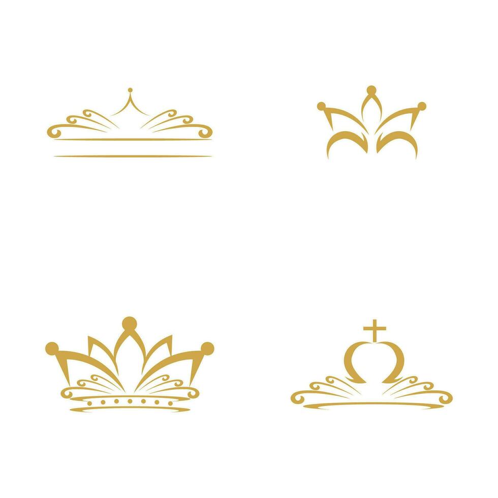 årgång krona logotyp kunglig kung drottning abstrak logotyp desain Vektor mall. simbol geometris logotyp ikon koncept.