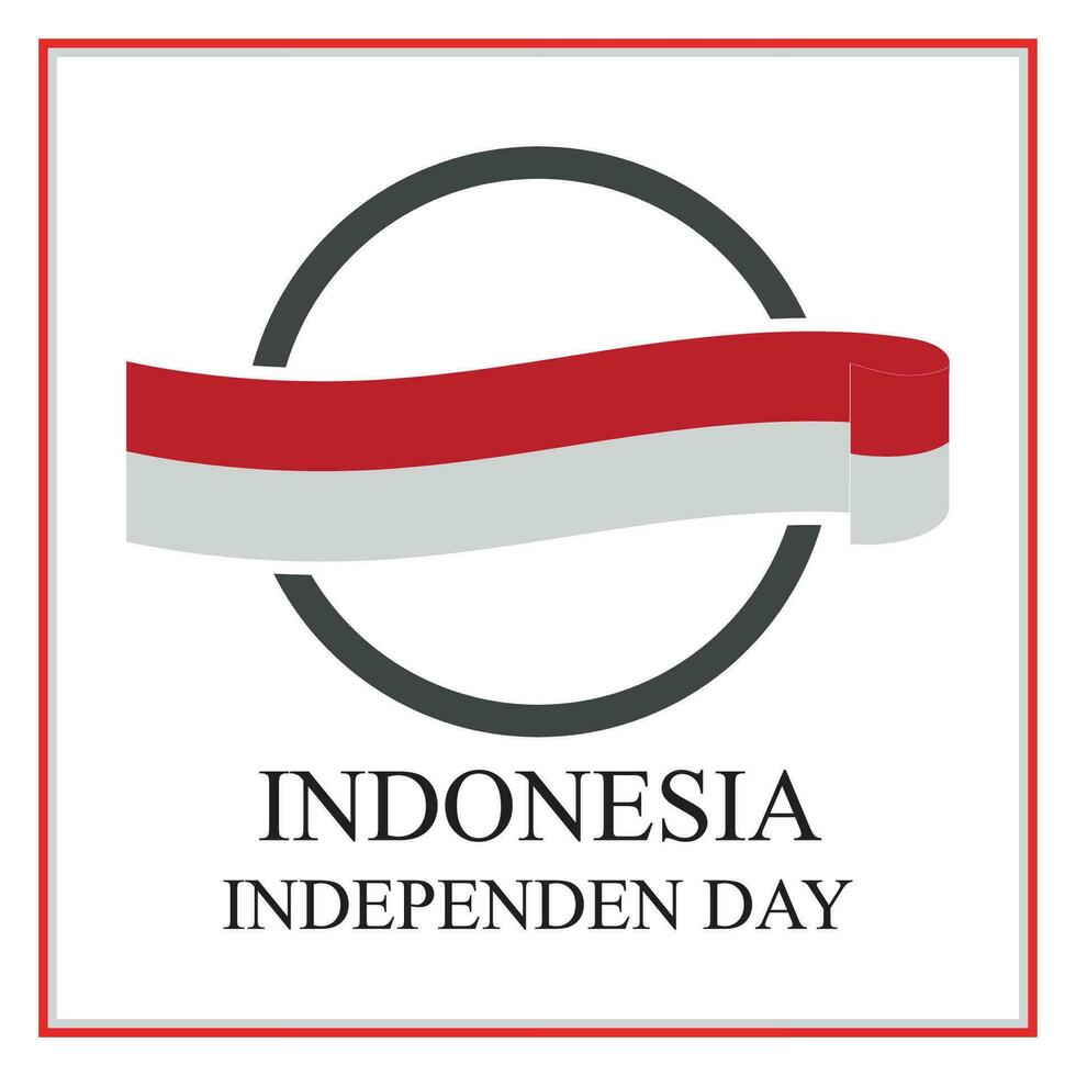 Unabhängigkeit Tag von Indonesien Vektor Design Vorlage