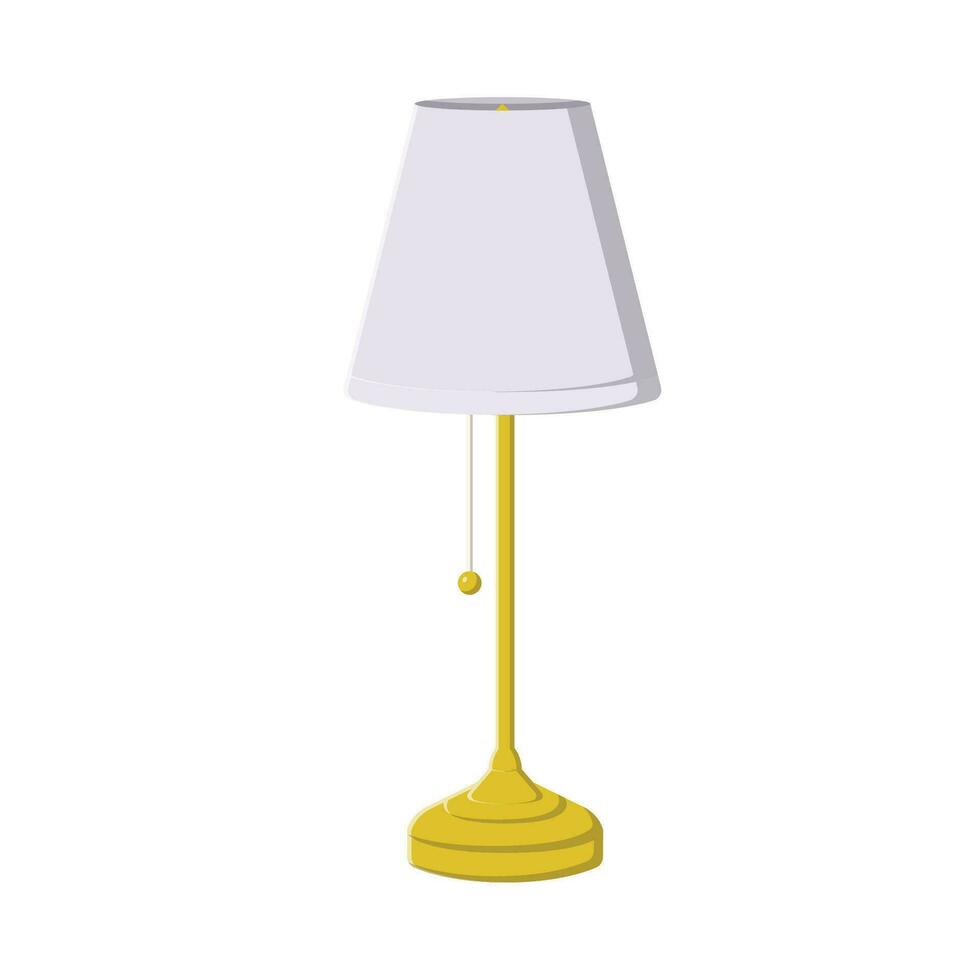 tabell lampa platt illustration. rena ikon design element på isolerat vit bakgrund vektor