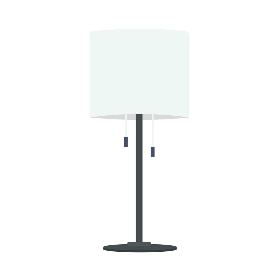 tabell lampa platt illustration. rena ikon design element på isolerat vit bakgrund vektor