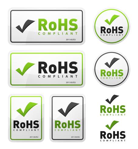 Överensstämmer med RoHS-direktiv Icons Set vektor