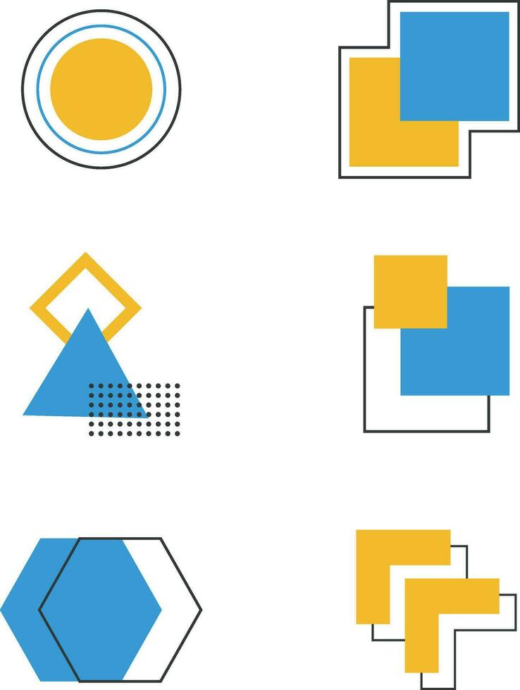 geometrisk bakgrund. modern rutnät flygblad med geometrisk former, geometrisk grafik och abstrakt bakgrund vektor uppsättning. vektor illustration