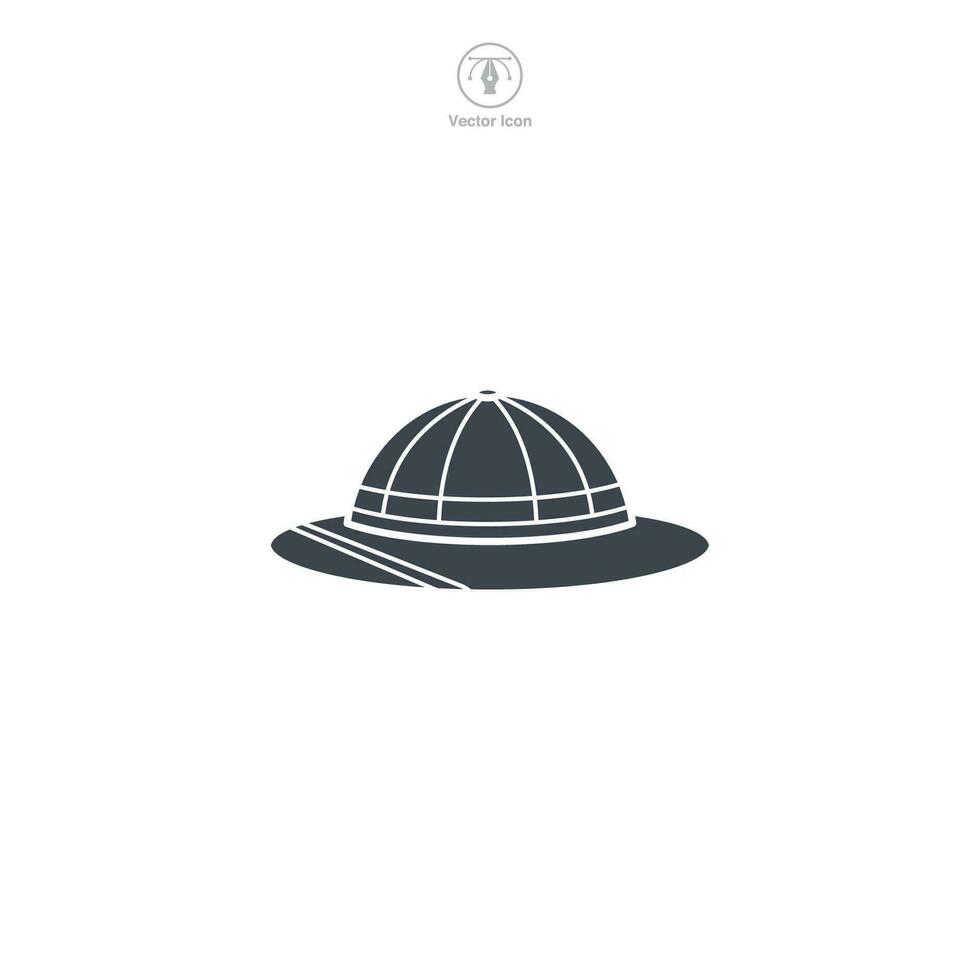 safari hatt ikon symbol vektor illustration isolerat på vit bakgrund